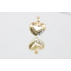 Kép 1/2 - különleges arany szív medál fehérarany díszítéssel