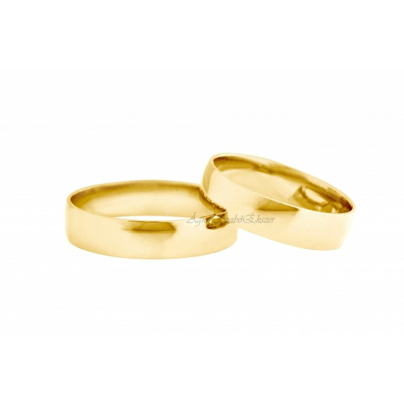 14 Karátos hagyományos fazonú sárga arany karikagyűrű