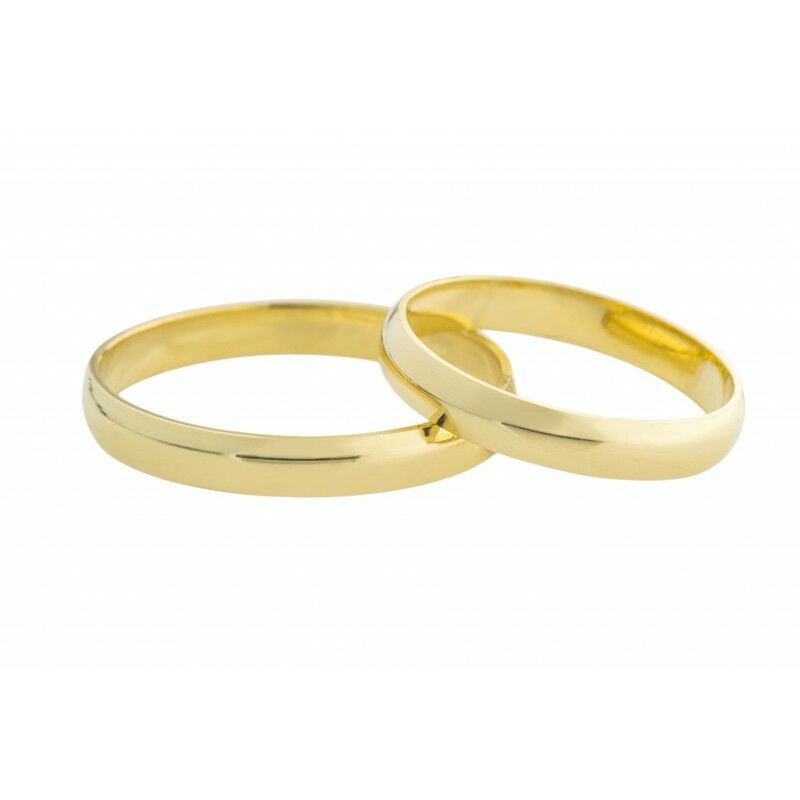 14 Karátos hagyományos fazonú sárga arany karikagyűrű