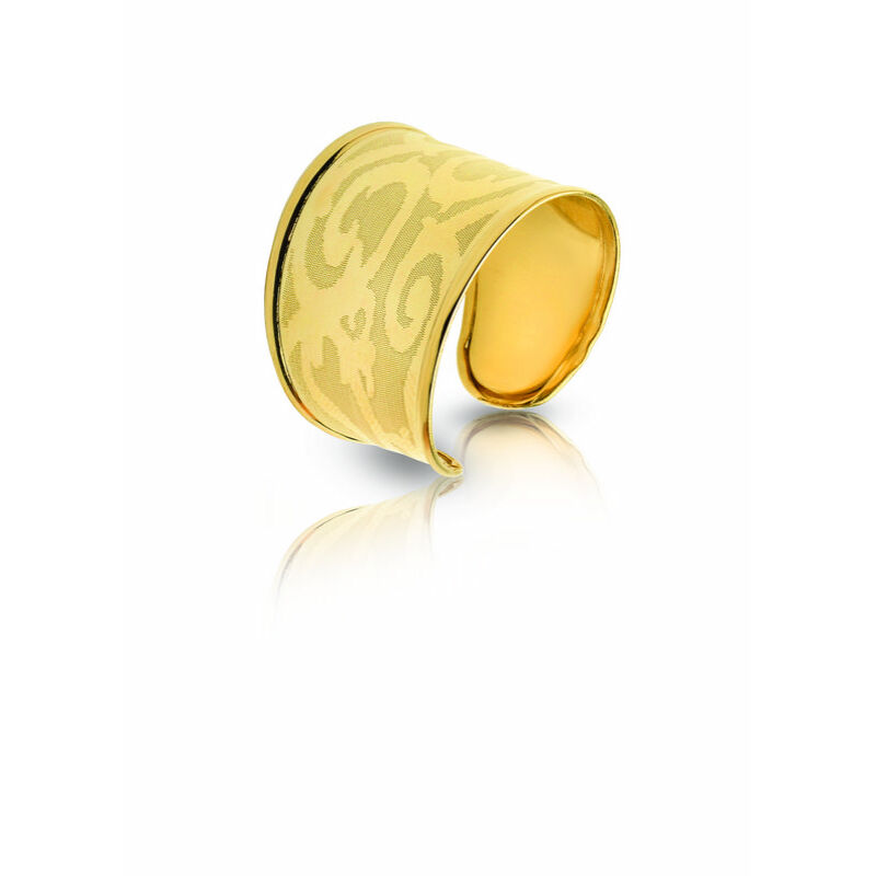 Állítható sárga arany mintás gyűrű